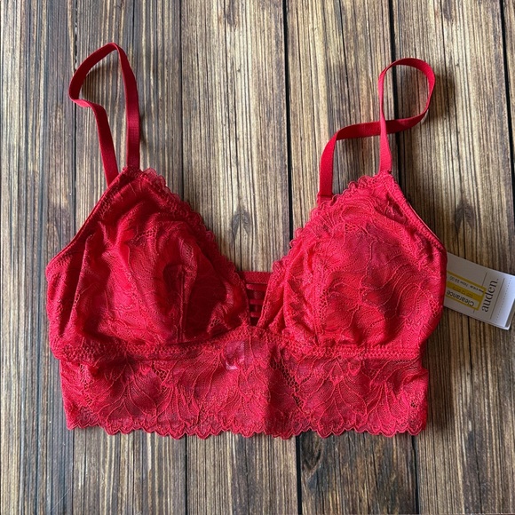 NWT Auden Red Lace Bralette XS - Picture 1 of 3